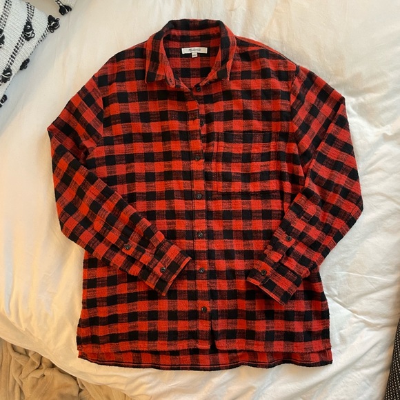 Madewell Boyfriend Plaid Shirt - Picture 1 of 8